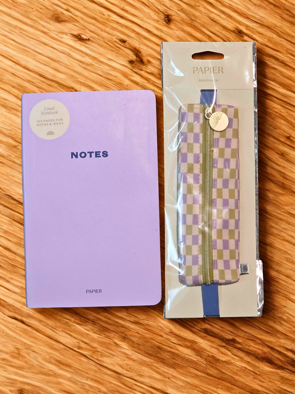Papier - Lavender Pen Pouch And Lined Notebook Set